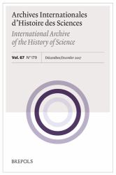 Archives Internationales d'Histoire des Sciences 67/2-179 2017