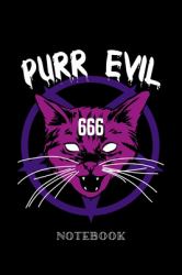 Purr Evil - Notebook : Satanic Cat