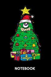 Notebook : Cute Christmas Tree Monster