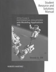 Student Solutions Manual for Zill's a First Course in Differential Equations with Modeling Applications, 11th