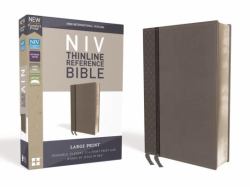 NIV Thinline Reference Bible Red Letter Edition [Large Print, Grey