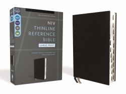 NIV, Thinline Reference Bible, Large Print, Red Letter, Thumb Indexed, Comfort Print [Black]