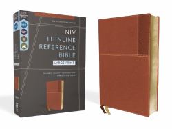 NIV, Thinline Reference Bible, Large Print, Red Letter, Comfort Print [Brown]