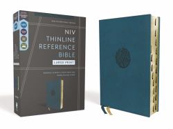 NIV, Thinline Reference Bible, Large Print, Red Letter, Thumb Indexed, Comfort Print [Teal]