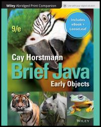 Brief Java: Early Objects, 9e Print Companion with Wiley e-Text Reg Card Set