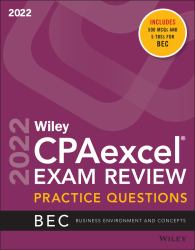 Wiley CPAexcel Exam Review 2022 Practice Questions : Business Environment and Concepts