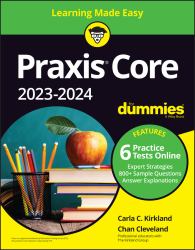 Praxis Core 2023-2024 for Dummies with Online Practice