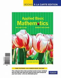 Applied Basic Mathematics, Books a la Carte Edition