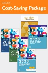 Step-By-Step Medical Coding 2020 Edition - Text, Workbook, 2020 ICD-10-CM for Physicians Edition, 2020 HCPCS Professional Edition and AMA 2020 CPT Professional Edition Package