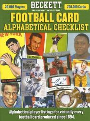 Beckett Football Alphabetical Checklist