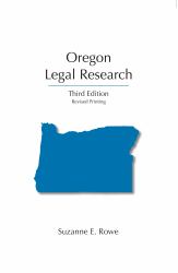 Oregon Legal Research : Revised Printing