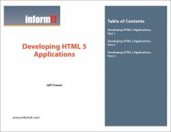 The InformIT Developing Applications in HTML5 Series