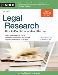 Legal Research : How to Find and Understand the Law