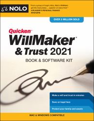 Quicken Willmaker and Trust 2021 : Book and Software Kit