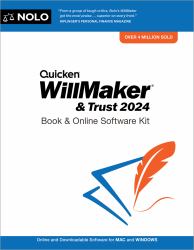 Quicken Willmaker and Trust 2024 : Book and Online Software Kit