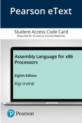 Pearson EText Assembly Language for X86 Processors -- Access Card