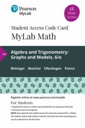 MyLab Math with Pearson EText -- 18 Week Standalone Access Card -- for Algebra and Trigonometry : Graphs and Models