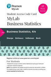 MyLab Statistics with Pearson EText -- 18 Week Standalone Access Card -- for Business Statistics