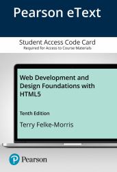 Pearson Etext for Web Development and Design Foundations with Html5 -- Access Card