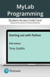 Mylab Programming with Pearson Etext -- Access Card -- for Starting Out with Python