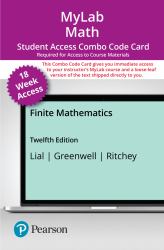 MyLab Math with Pearson EText -- Combo Access Card -- for Finite Mathematics-- 18 Weeks