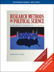 Research Methods in Political Science : An Introduction Using MicroCaser ExplorIt, International Edition