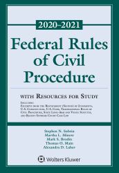 Federal Rules of Civil Procedure with Resources for Study : 2020-2021 Statutory Supplement