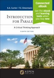 Introduction to Law for Paralegals : A Critical Thinking Approach [Connected EBook]