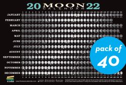 2022 Moon Calendar Card (40 Pack) : Lunar Phases, Eclipses, and More!