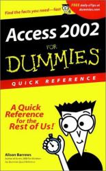 Access 2002 for Dummies® : Quick Reference