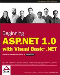 Beginning ASP. NET 1. 0 with Visual Basic. NET