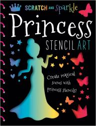 Scratch and Sparkle Princess Stencil Art