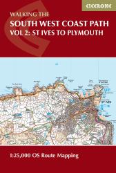 South West Coast Path Map Booklet - Vol 2: St Ives to Plymouth : 1:25,000 OS Route Mapping