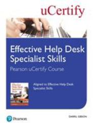 Effective Help Desk Specialist Skills Pearson UCertify Course Student Access Card