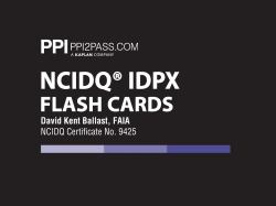 PPI NCIDQ IDPX Flash Cards (Cards) - More Than 200 Flashcards for the NCDIQ Interior Design Professional Exam