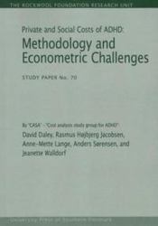 Private and Social Costs of ADHD : Methodology and Econometric Challenges