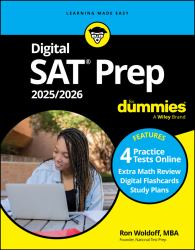 Digital SAT Prep 2025/2026 for Dummies : Book + 4 Practice Tests + Flashcards Online