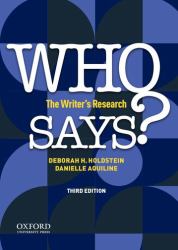 Who Says? : The Writer's Research