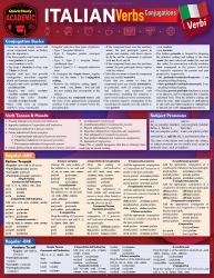 Italian Verbs - Conjugations : A Quickstudy Laminated Reference Guide