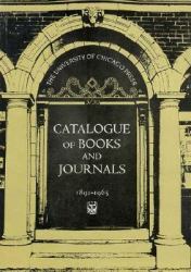 Catalogue of Books and Journals, 1891-1965