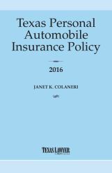 Texas Personal Automobile Insurance Policy 2016