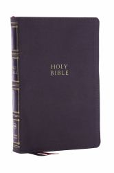 NKJV, Compact Center-Column Reference Bible, Leathersoft, Gray, Red Letter, Thumb Indexed, Comfort Print