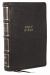 NKJV, Compact Center-Column Reference Bible, Genuine Leather, Black, Red Letter, Thumb Indexed, Comfort Print