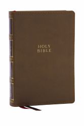 KJV Holy Bible: Compact Bible with 43,000 Center-Column Cross References, Brown Leathersoft, Red Letter, Comfort Print : King James Version