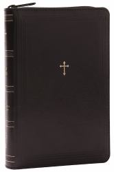 Nkjv Compact Paragraph-Style Bible - 43,000 Cross References, Black Leathersoft with Zipper, Red Letter, Comfort Print: Holy Bible : New King James Version