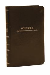 KJV, Pocket New Testament with Psalms and Proverbs, Red Letter, Comfort Print [brown]