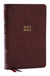 NKJV, Single-Column Reference Bible, Verse-By-verse, Red Letter, Comfort Print [BROWN]