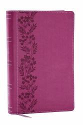 NKJV Holy Bible, Personal Size Large Print Reference Bible, Pink, Leathersoft, 43,000 Cross References, Red Letter, Thumb Indexed, Comfort Print : New King James Version