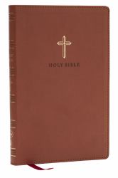 NKJV Ultra Thinline Bible, Brown Leathersoft, Red Letter, Comfort Print