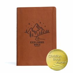 CSB Explorer Bible for Kids, Brown Mountains LeatherTouch : Placing God's Word in the Middle of God's World